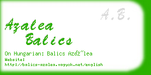 azalea balics business card